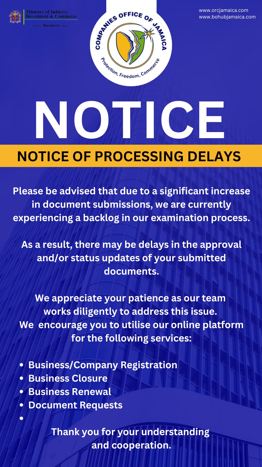 Website Notice
